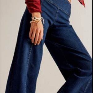 Free People Dark Blue Flare Jeans